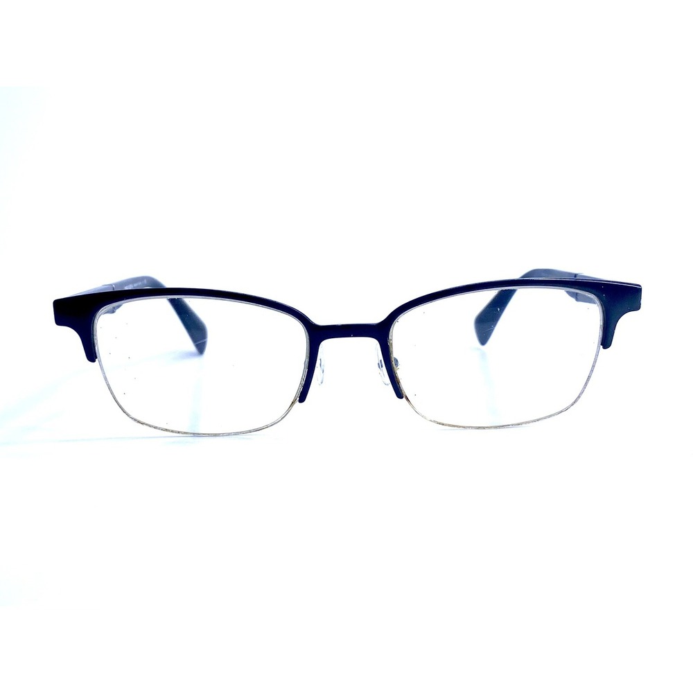 VTG Prada Half Rim Black Tortoise Metal Wayfarer Glasses VPR 50P 1BO53 19 145